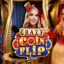 Official Live Casino logo: Crazy Coin Flip by Evolution at Bof Casino